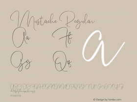 Mustache Version 1.000 Font Sample