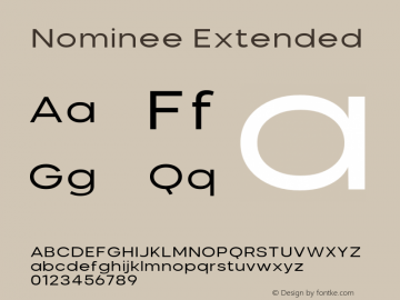 Nominee-Extended Version 1.000;PS 001.000;hotconv 1.0.88;makeotf.lib2.5.64775图片样张
