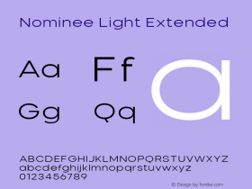 Nominee Light Extended Version 1.000;PS 001.000;hotconv 1.0.88;makeotf.lib2.5.64775图片样张