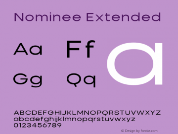 Nominee Extended Version 1.000;PS 001.000;hotconv 1.0.88;makeotf.lib2.5.64775 Font Sample