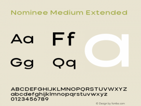Nominee Medium Extended Version 1.000;PS 001.000;hotconv 1.0.88;makeotf.lib2.5.64775图片样张