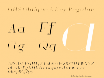 GHS Oblique A Key字体家族|GHS Oblique A K