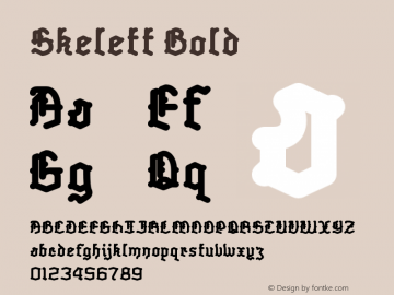 Skelett Bold Version 1.000 Font Sample