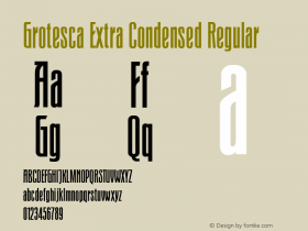GrotescaExtraCondensed 001.000 Font Sample
