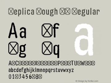 Replica Rough SG Version 1.001;August 11, 2018;FontCreator 11.5.0.2427 64-bit Font Sample