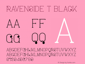 Ravenside T Black Version 1.002;Fontself Maker 3.0.0-3 Font Sample
