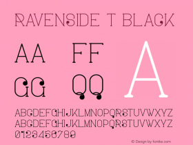 Ravenside T Black Version 1.002;Fontself Maker 3.0.0-3图片样张