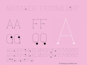 Ravenside-TExtralight Version 1.002;Fontself Maker 3.0.0-3图片样张