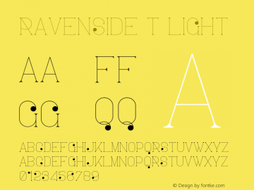 Ravenside-TLight Version 1.002;Fontself Maker 3.0.0-3 Font Sample