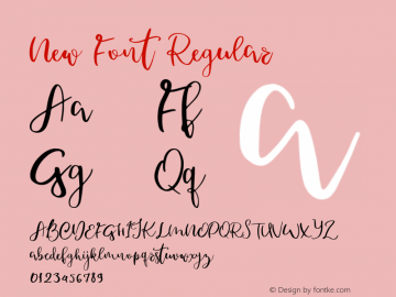New Font Regular Version 1.000;PS 001.000;hotconv 1.0.88;makeotf.lib2.5.64775图片样张