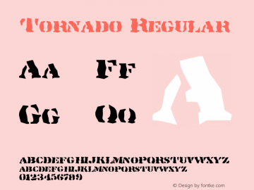 Tornado Regular Brendel            :06.09.1995 Font Sample