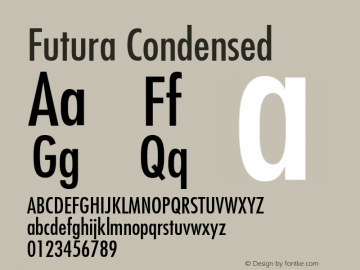 Futura Condensed Version 001.000图片样张