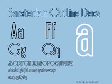 Sansterdam-OutlineDeco Version 1.005;Fontself Maker 3.0.0-3图片样张
