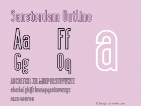 Sansterdam-Outline Version 1.017;Fontself Maker 3.0.0-3图片样张