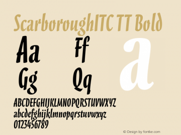 ScarboroughITC TT Bold v1.0图片样张