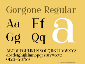 Gorgone-Regular Version 1.000图片样张