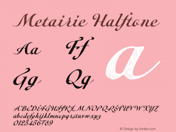 Metairie-Halftone Version 1.0 Font Sample