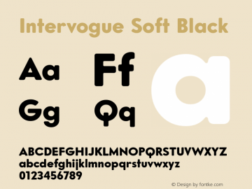 IntervogueSoft-Black Version 1.000;PS 001.000 Font Sample