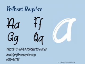 Anthemi Version 1.000 Font Sample