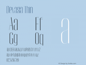 Devasia Thin 0.1.0 Font Sample