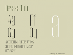 Devasia-Thin 0.1.0 Font Sample