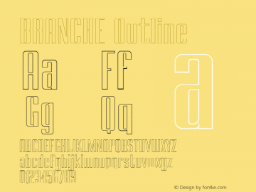 BRANCHE Outline Version 1.000 Font Sample