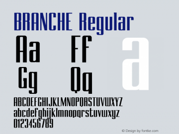 BRANCHE Version 1.000 Font Sample