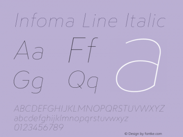 Infoma-LineItalic Version 1.00 Build 1809图片样张