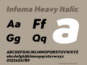 Infoma Heavy Italic Version 1.00 Build 1809图片样张