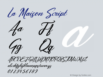 La Maison Script Version 1.000图片样张