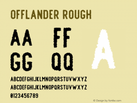 Offlander-Rough 1.000 Font Sample