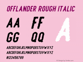 Offlander-RoughItalic 1.000 Font Sample