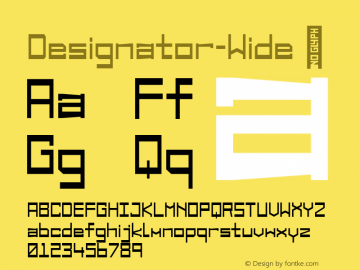 ☞Designator Wide Version 1.000;com.myfonts.easy.teknike.designator.wide.wfkit2.version.5aeH图片样张