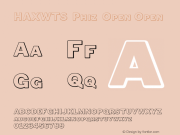 HAXWTS+Phiz-Open Version 1.0 Font Sample