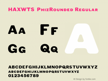 HAXWTS+PhizRounded Version 1.0图片样张