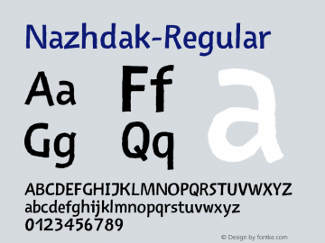 ☞Nazhdak Regular Version 1.000;com.myfonts.easy.paratype.nazhdak.regular.wfkit2.version.3fEE Font Sample