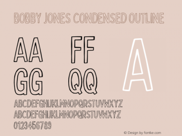 BobbyJones-CondensedOutline  Font Sample
