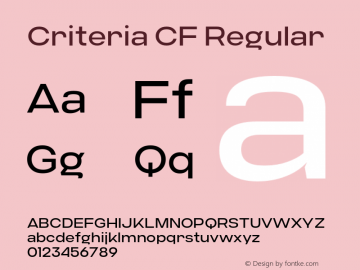 CriteriaCF-Regular Version 1.000;PS 001.000;hotconv 1.0.88;makeotf.lib2.5.64775;YWFTv17图片样张