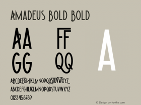 Amadeus Bold Bold Version 1.00;September 11, 2018;FontCreator 11.5.0.2427 32-bit Font Sample