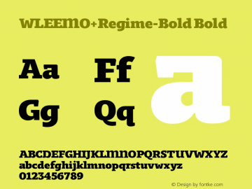 WLEEMO+Regime-Bold Version 1.0 Font Sample