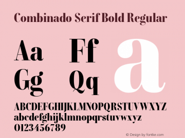 CombinadoSerifBold Version 1.000;PS 001.000;hotconv 1.0.88;makeotf.lib2.5.64775;YWFTv17 Font Sample