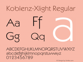 Koblenz-Xlight Regular 001.001 Font Sample