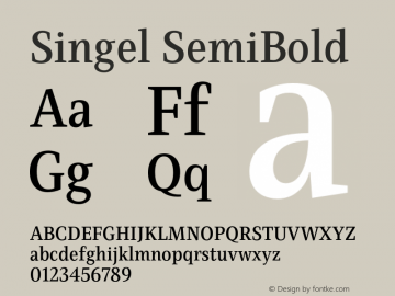 Singel-SemiBold Version 1.000;PS 001.000;hotconv 1.0.88;makeotf.lib2.5.64775图片样张