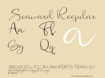 Seaward Regular Version 1.000 Font Sample