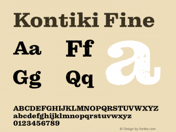 Kontiki-Fine Version 2.000;PS 002.000;hotconv 1.0.88;makeotf.lib2.5.64775 Font Sample