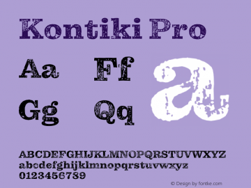 Kontiki Pro Version 2.000;PS 002.000;hotconv 1.0.88;makeotf.lib2.5.64775 Font Sample