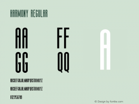 Harmony-Regular Version 1.000 Font Sample