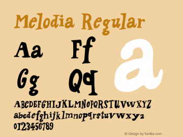 Melodia Version 001.000 Font Sample