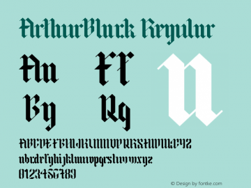 ArthurBlack Version 1.002;Fontself Maker 3.0.1 Font Sample