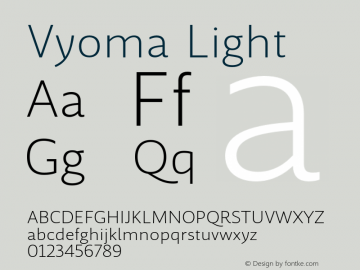 Vyoma Light Version 1.000;PS 1.0;hotconv 1.0.81;makeotf.lib2.5.63406图片样张